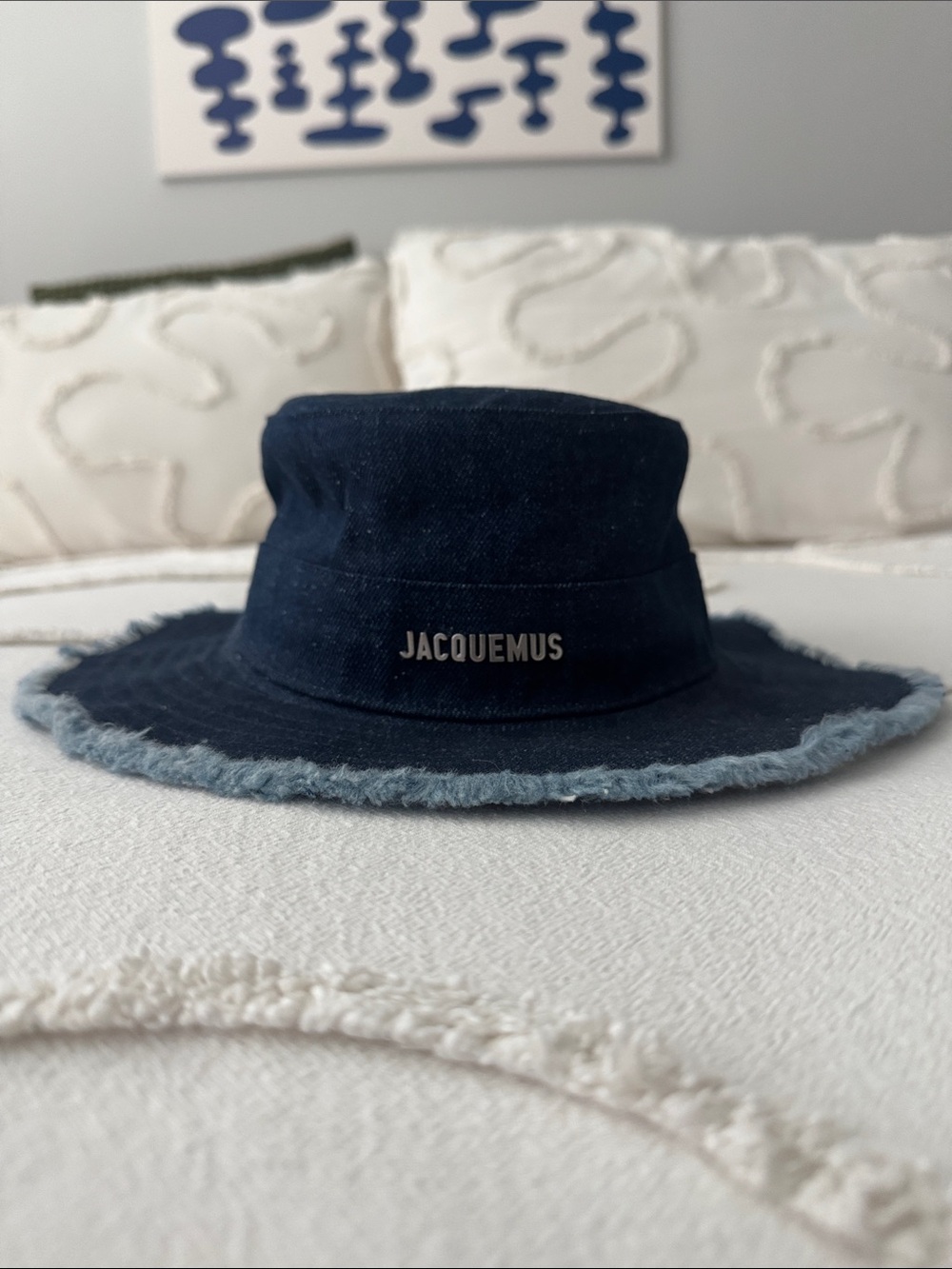 Jacquemus Denim Frayed-Brim Bucket Hat